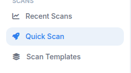 Local Rank Guru sidebar with the Quick Scan navigation item